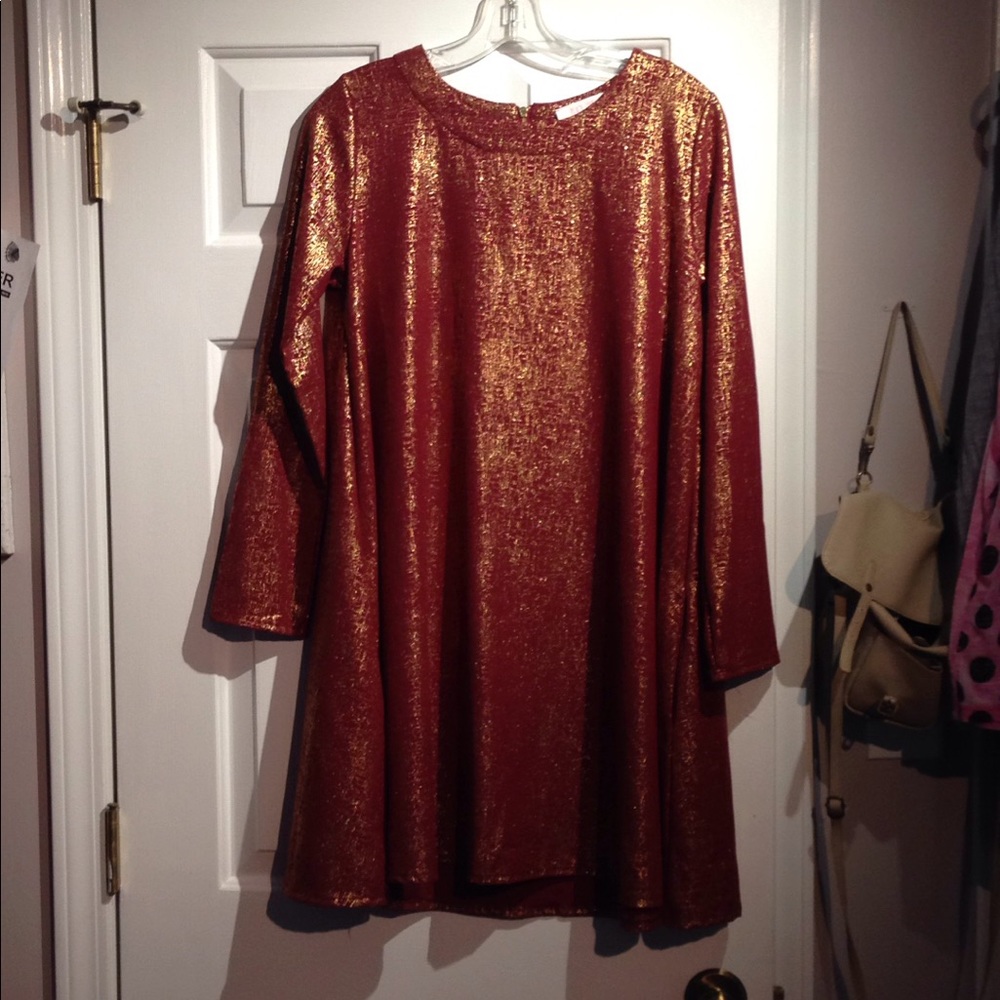 PERFECT RED WITH FOLD DRESS